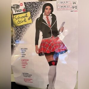School Girl Costume - Red and Black